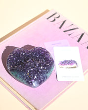 Amethyst Geode Heart 4.5in