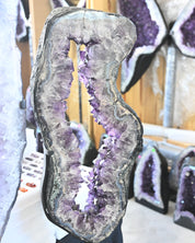 Monumental Amethyst Slab on Rotating Stand – 4.5ft (22kg)