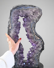 Monumental Amethyst Slab on Rotating Stand – 4.5ft (22kg)