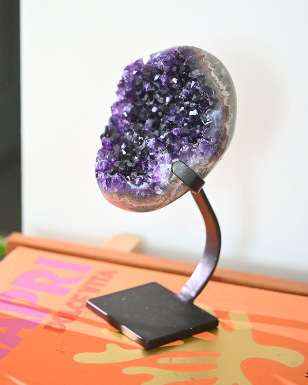 Amethyst Crystal Geode on Stand 3.9lbs