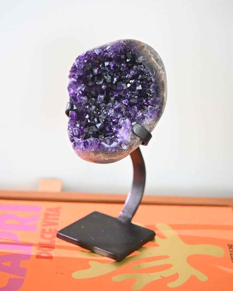 Amethyst Crystal Geode on Stand 3.9lbs
