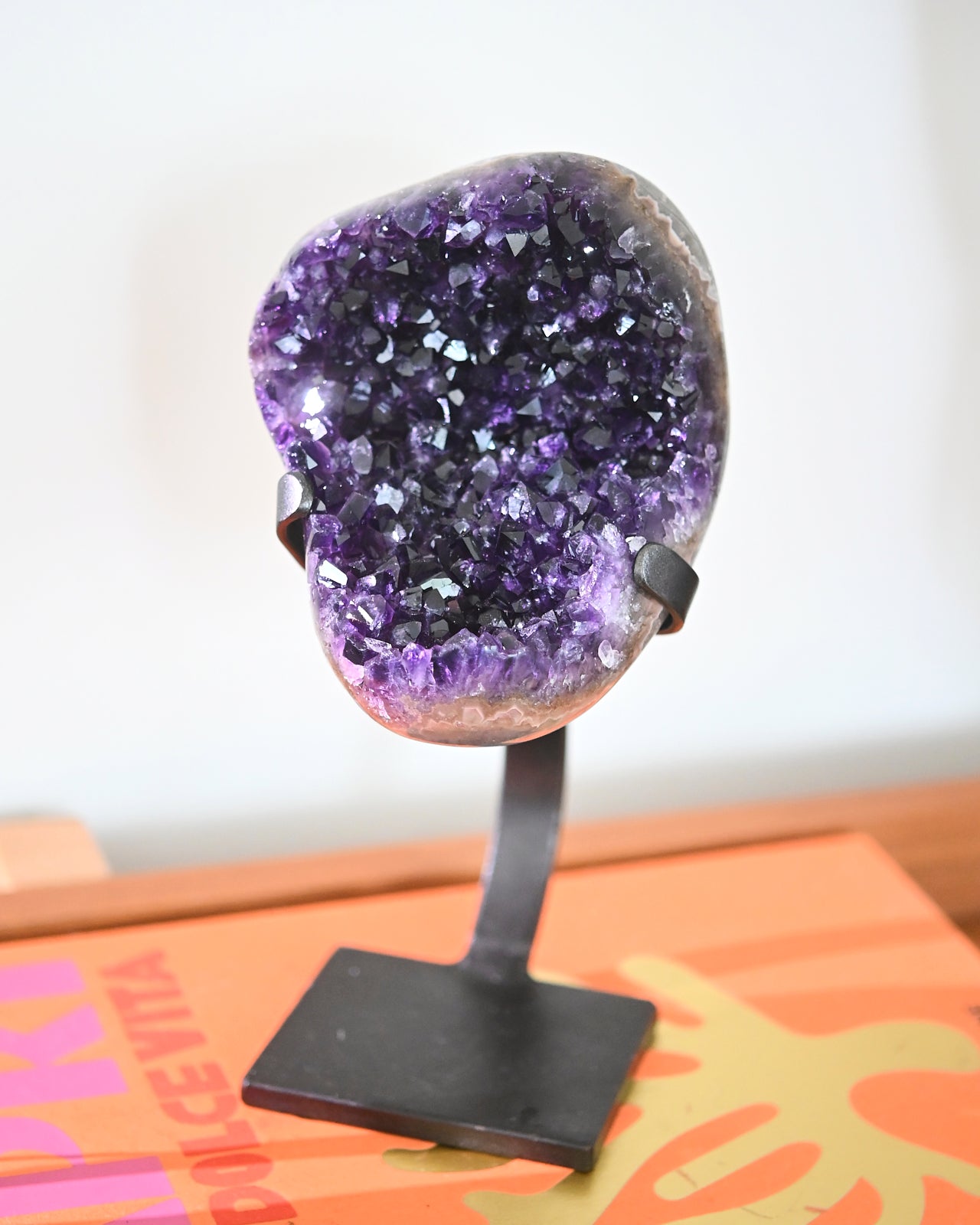 Amethyst Crystal Geode on Stand 3.9lbs
