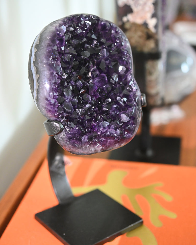 Amethyst Crystal Geode on Stand 5.5lbs