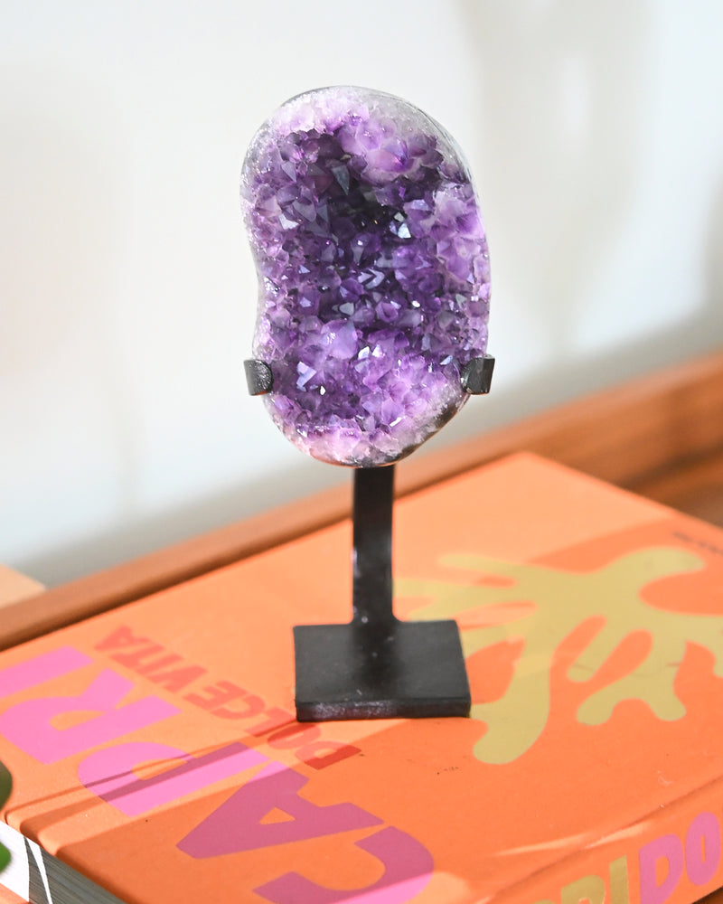 Amethyst Crystal Geode on Stand 2lbs