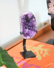 Amethyst Crystal Geode on Stand 2lbs