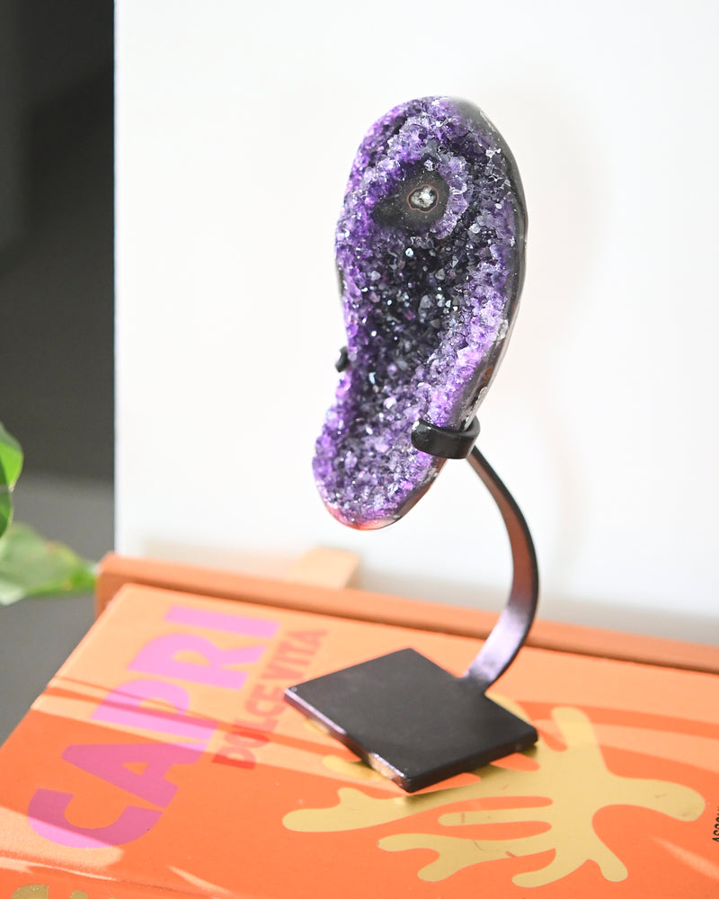 Amethyst Crystal Geode on Stand 3.8lbs