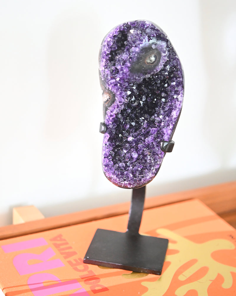 Amethyst Crystal Geode on Stand 3.8lbs