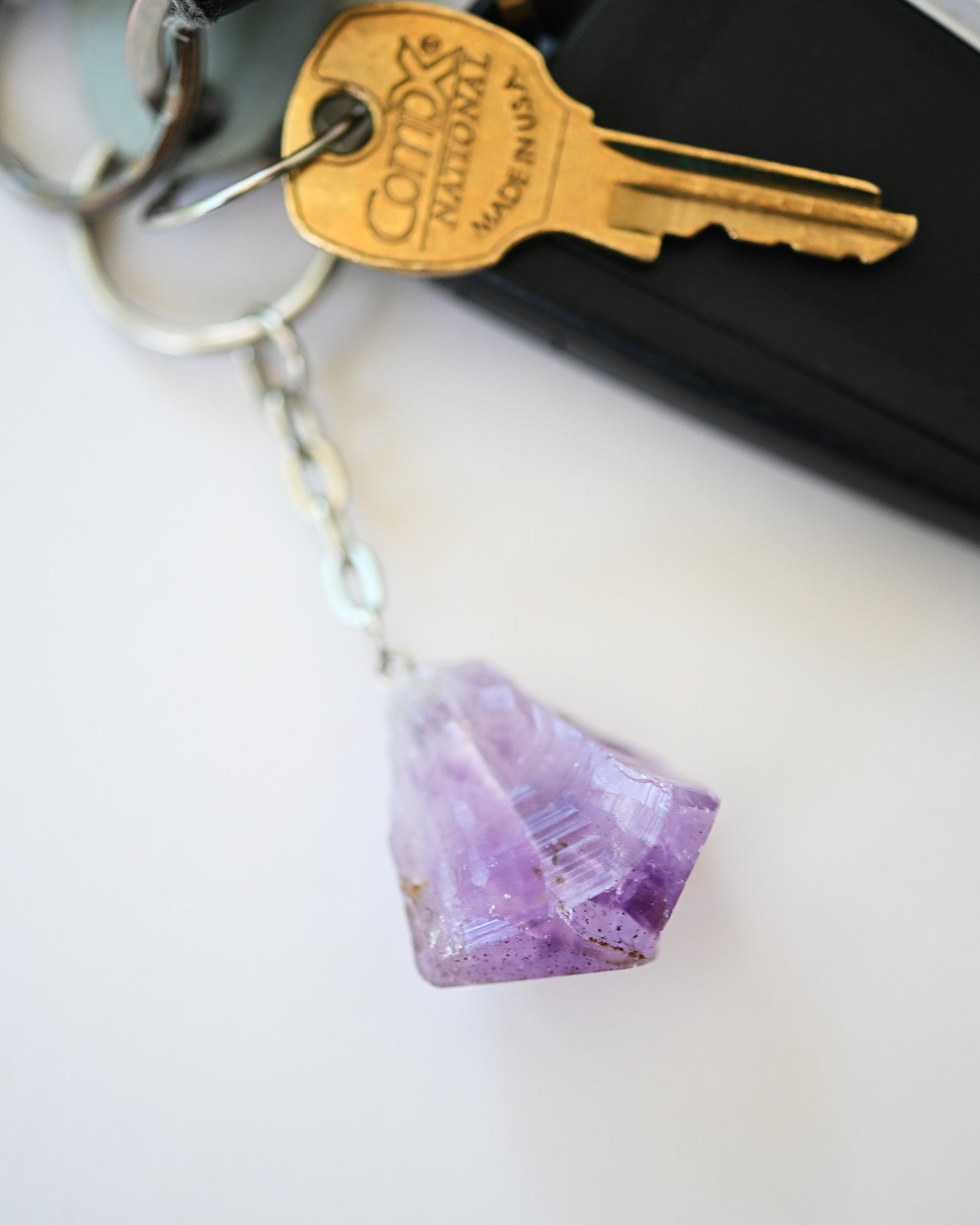 Amethyst Keychain - Protect + Calm