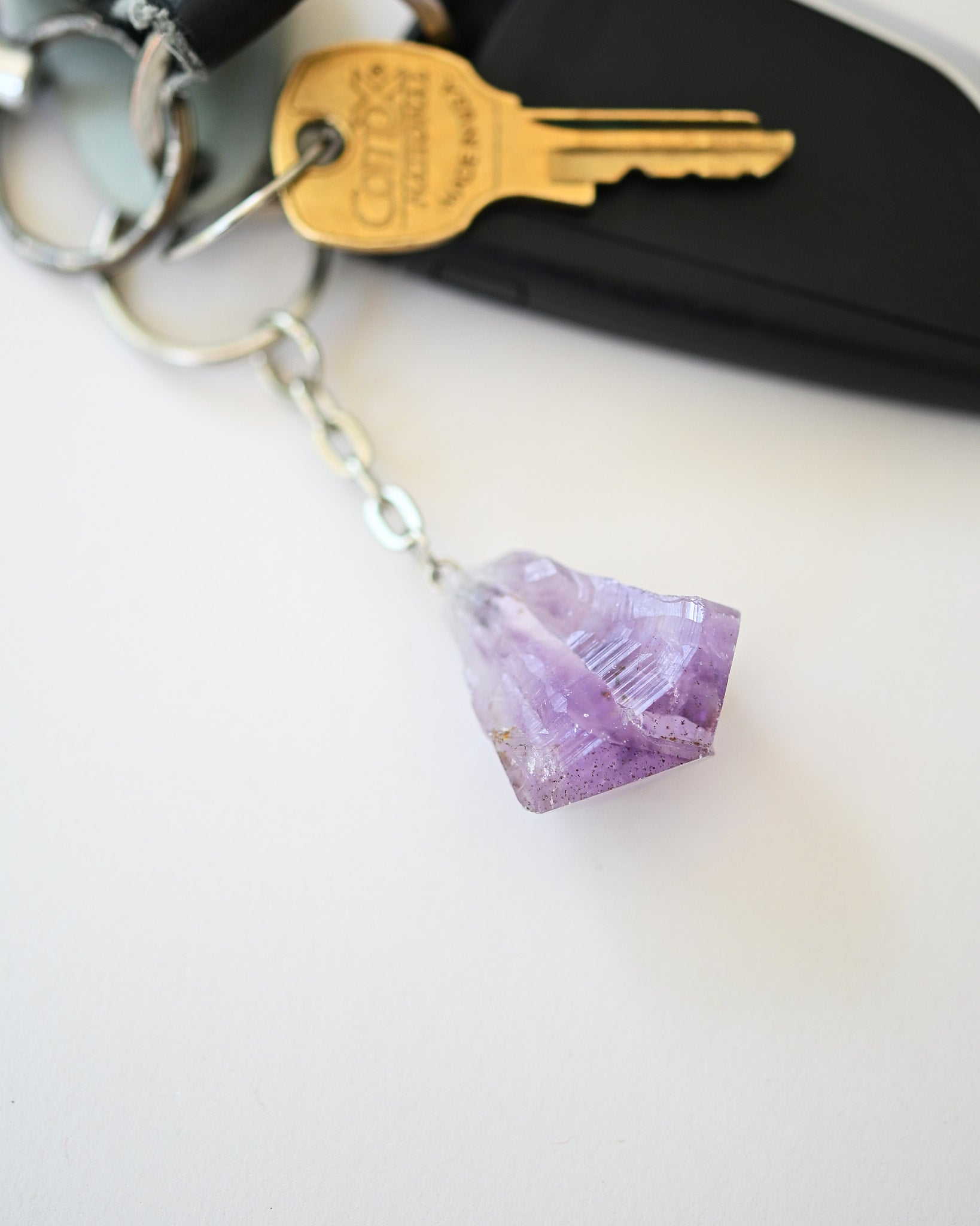 Amethyst Keychain - Protect + Calm