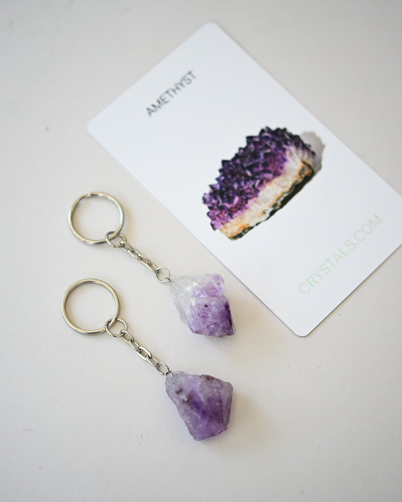 Amethyst Keychain - Protect + Calm