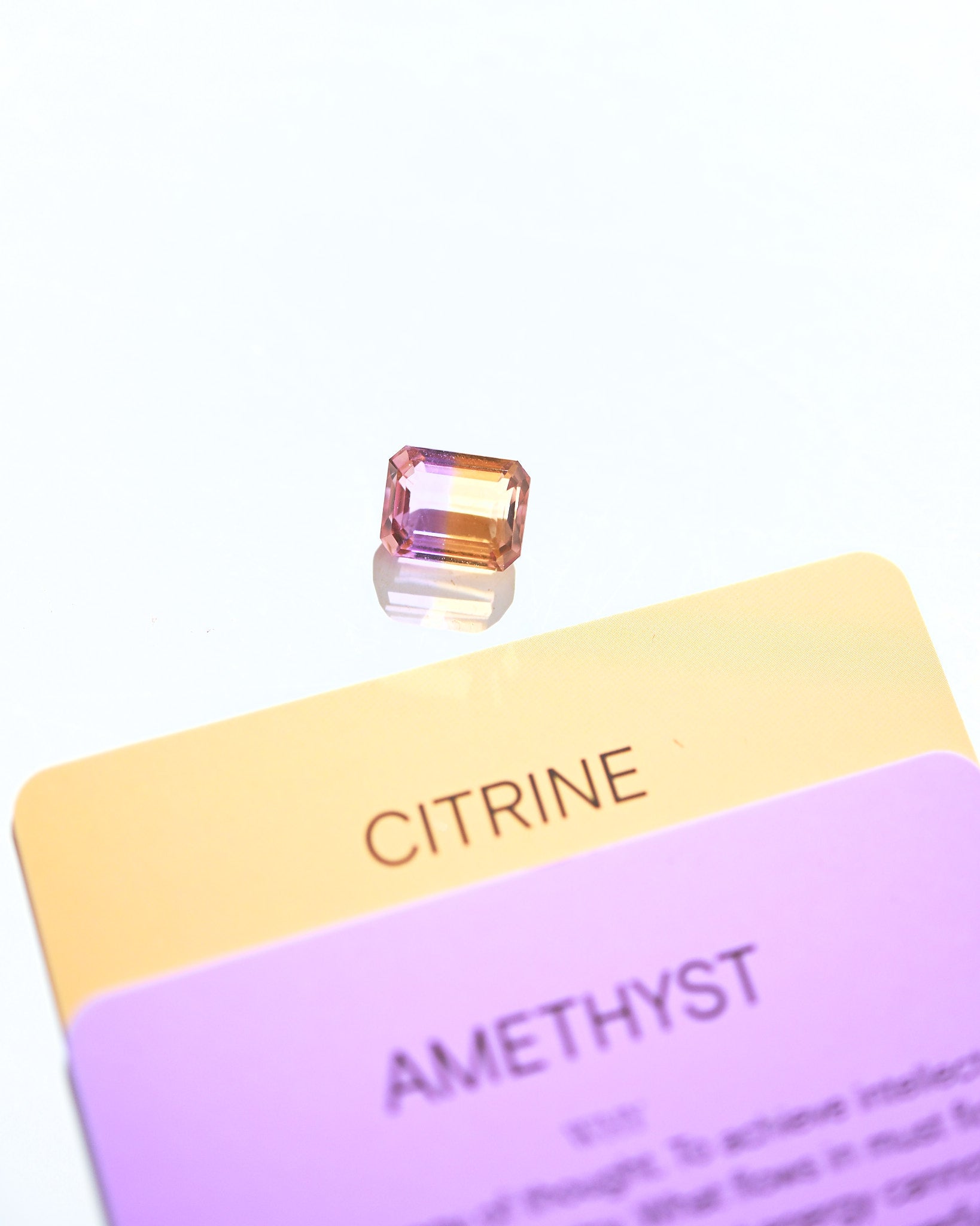 Rare Emerald Cut Ametrine Gemstone