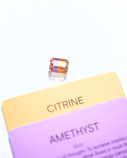 Rare Emerald Cut Ametrine Gemstone