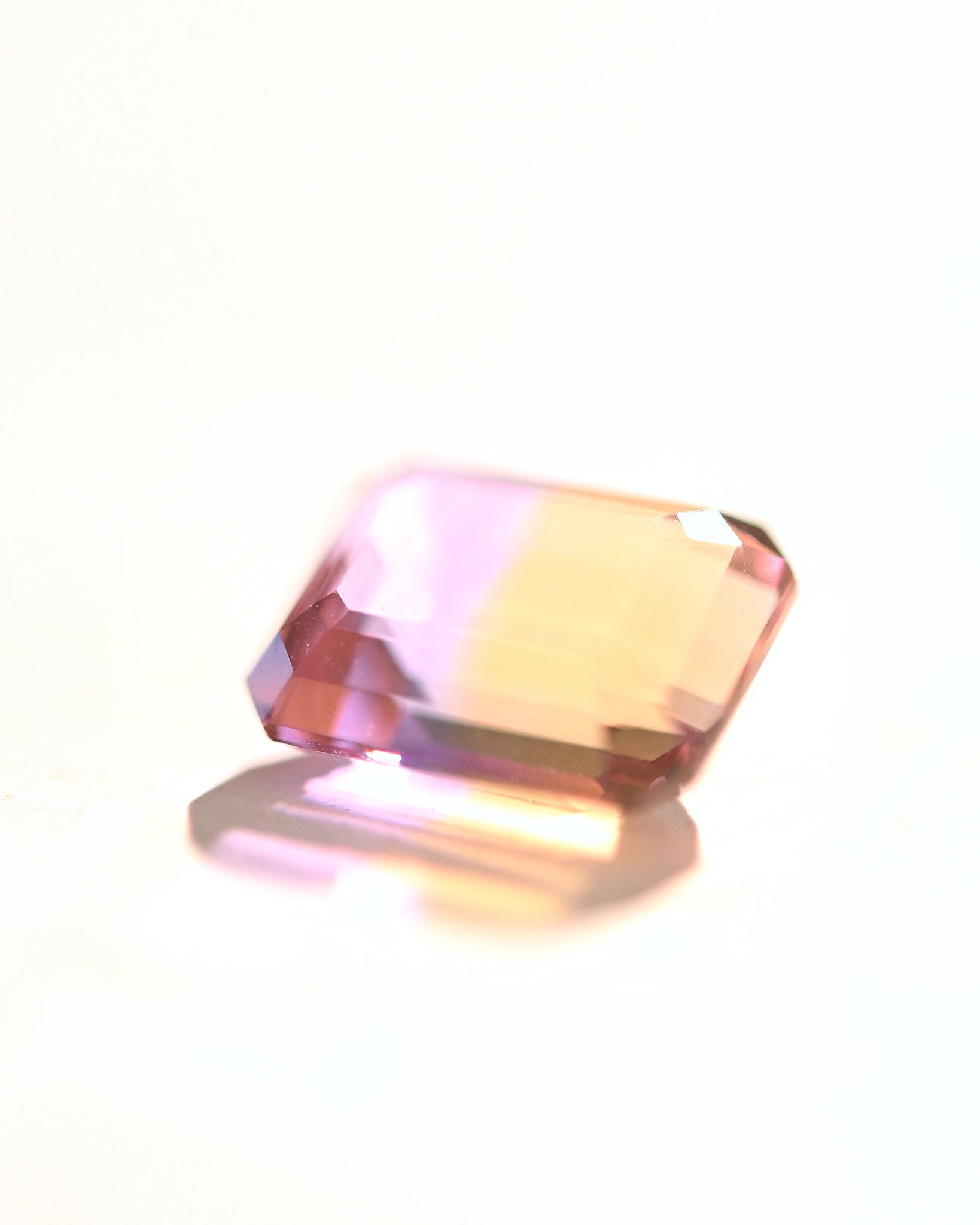 Rare Emerald Cut Ametrine Gemstone