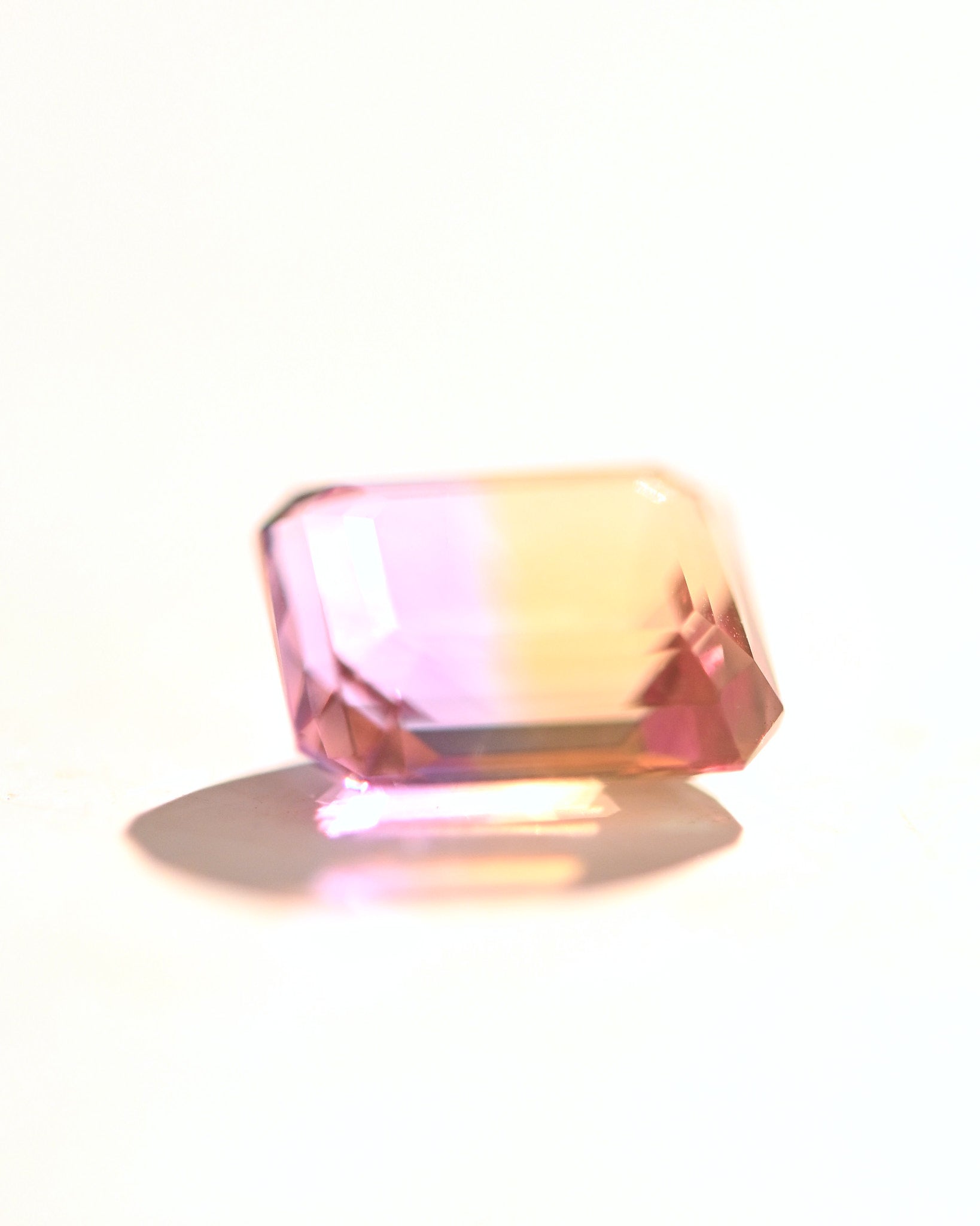 Rare Emerald Cut Ametrine Gemstone