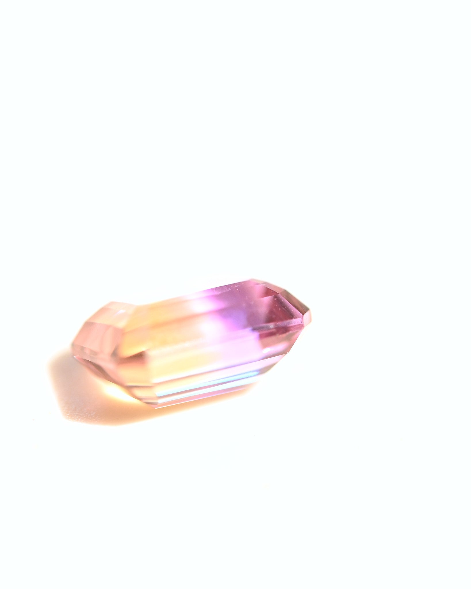 Rare Emerald Cut Ametrine Gemstone
