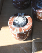 Ammonite Fossil Stone Decor Jar – Morocco