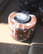 Ammonite Fossil Stone Decor Jar – Morocco