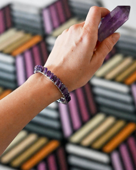 Amethyst Bangle — Amethyst crystal specimen