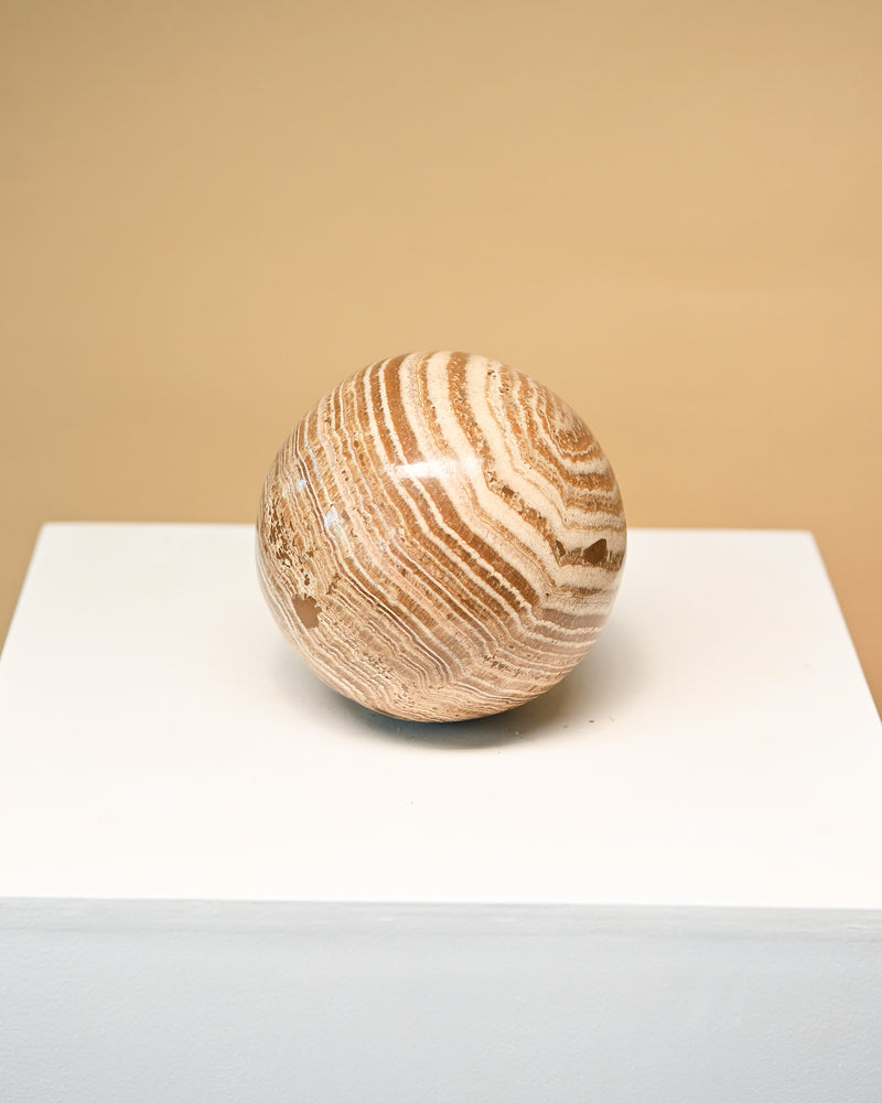 XXL Banded Aragonite Sphere 5.5lbs