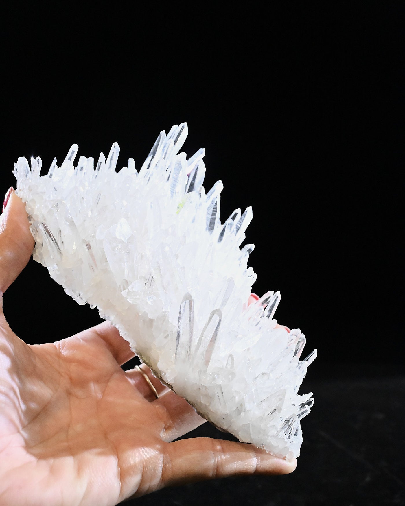 Arkansas Clear Quartz Cluster 0.635 lb — 6x3x3 inches