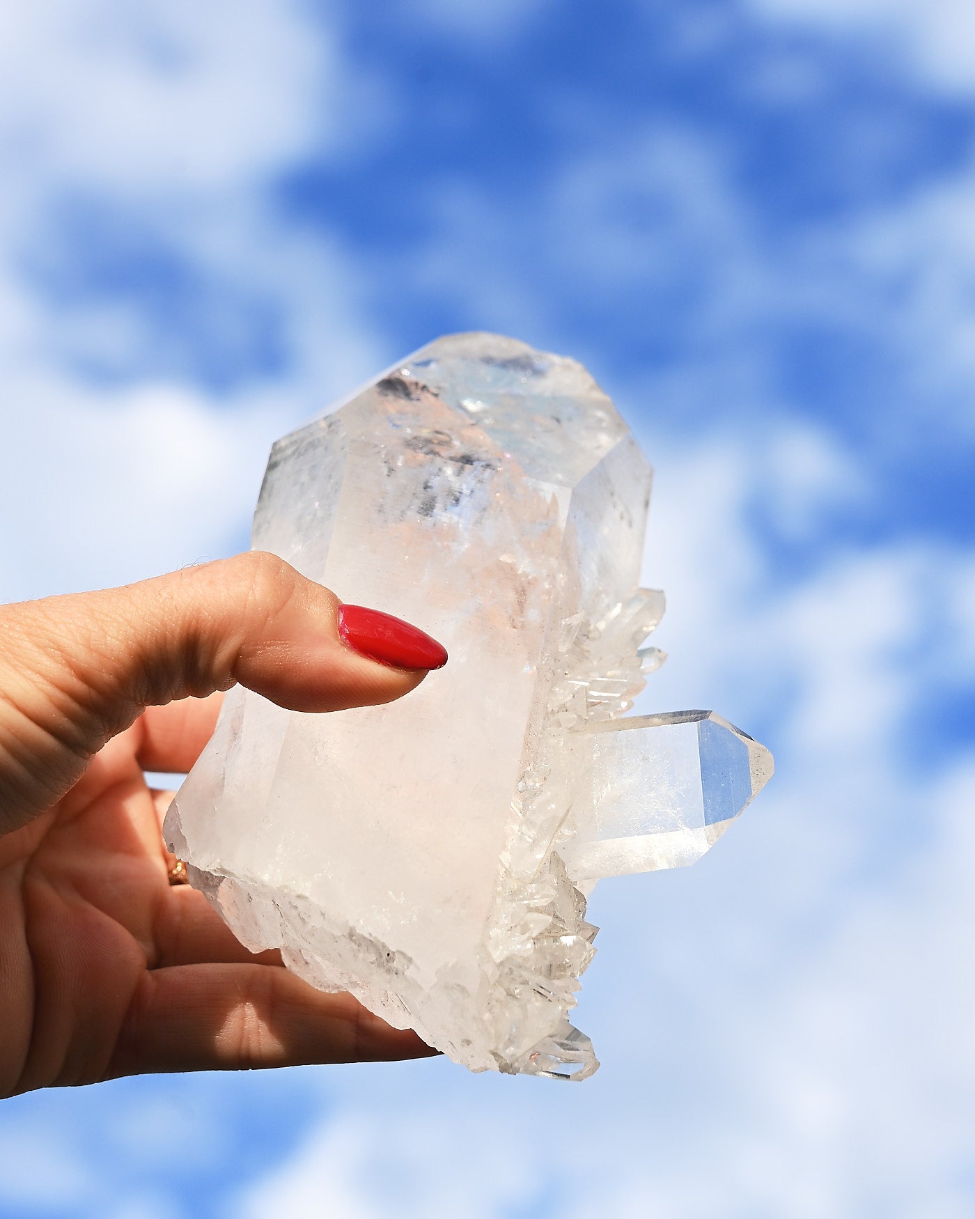 Arkansas Clear Quartz Cluster 1.4 lbs — Zigras — 5x3 inches