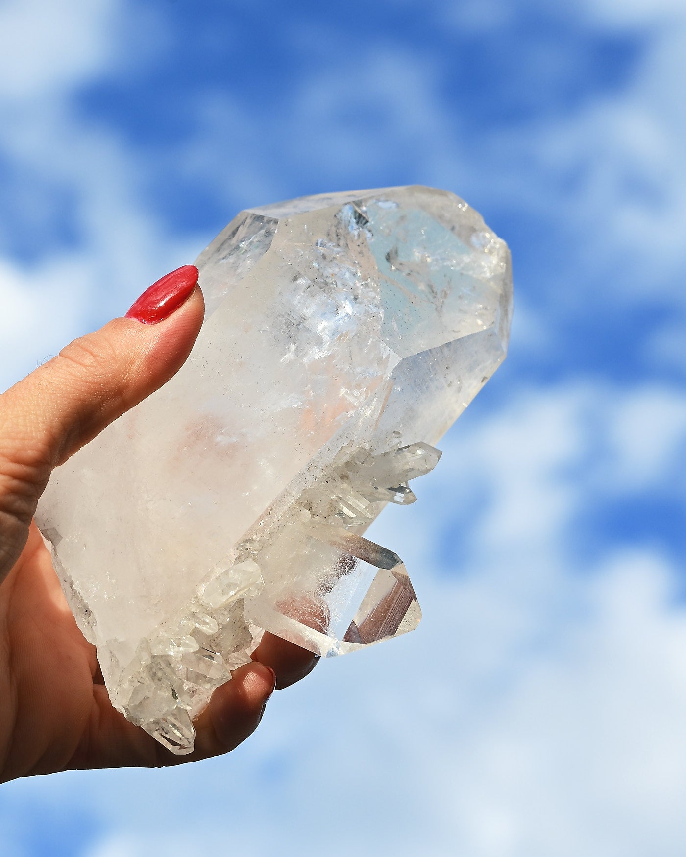 Arkansas Clear Quartz Cluster 1.4 lbs — Zigras Mine — 5x3 in