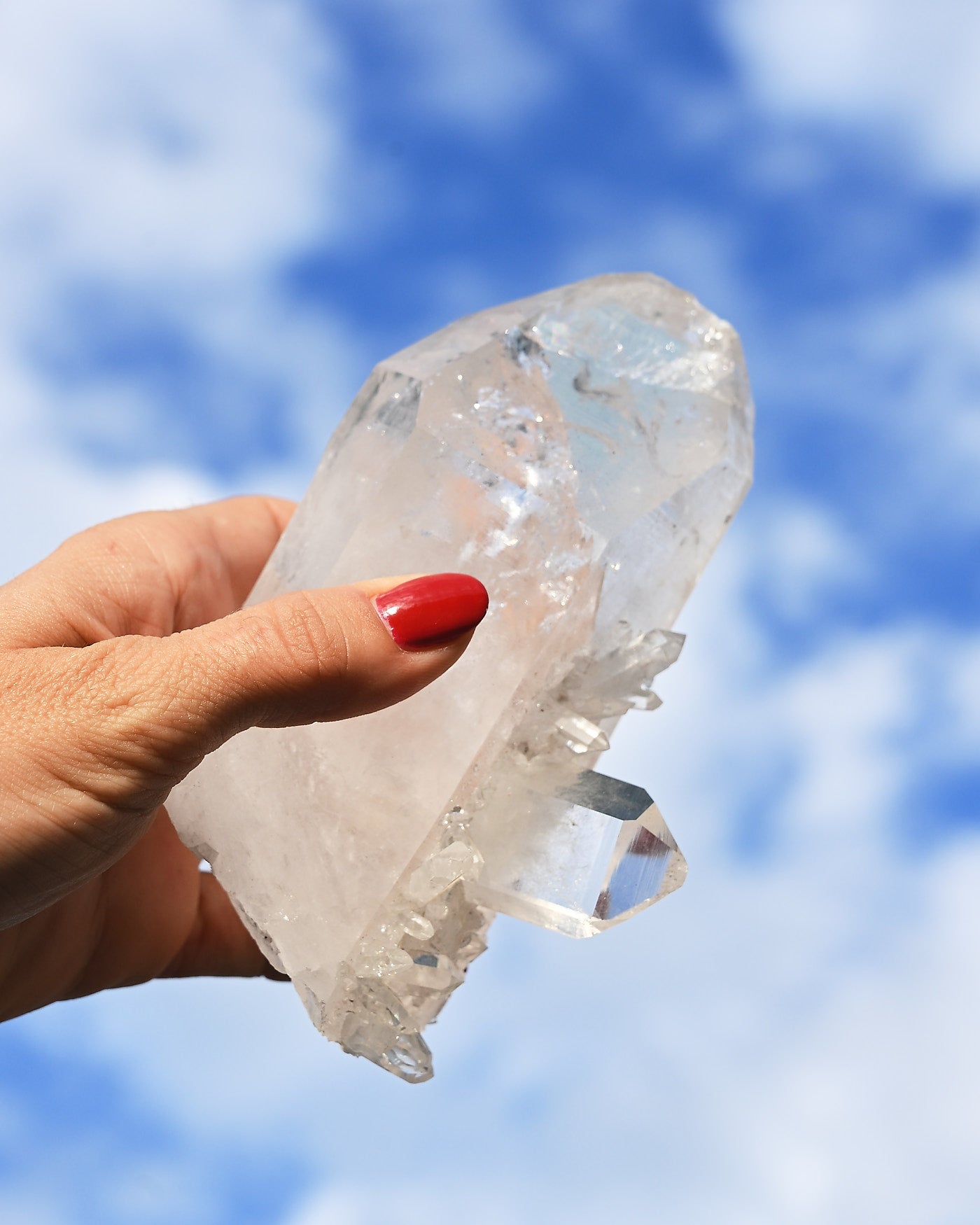 Arkansas Clear Quartz Cluster 1.4 lbs — Zigras Mine — 5x3 in