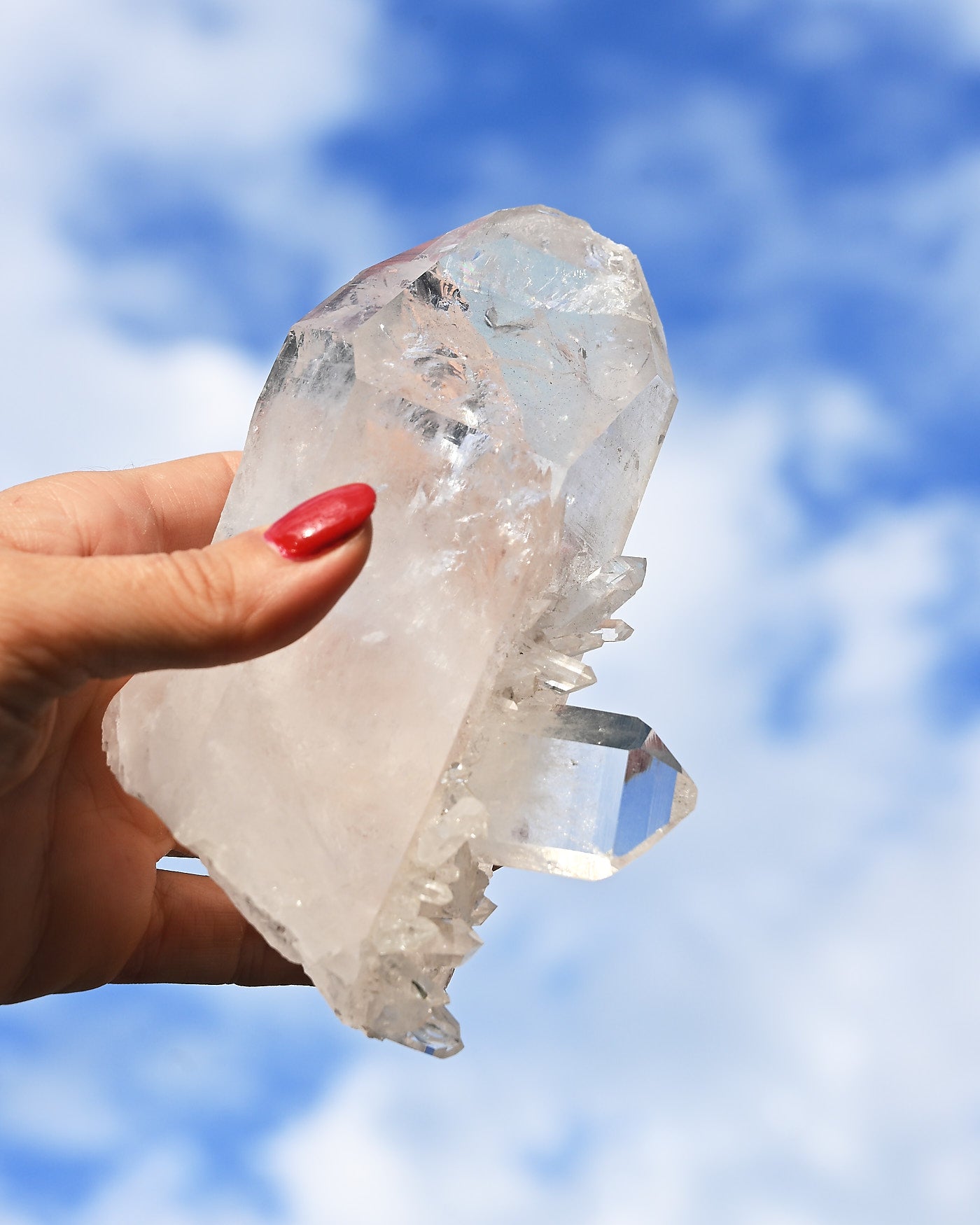 Arkansas Clear Quartz Cluster 1.4 lbs — Zigras Mine — 5x3 in