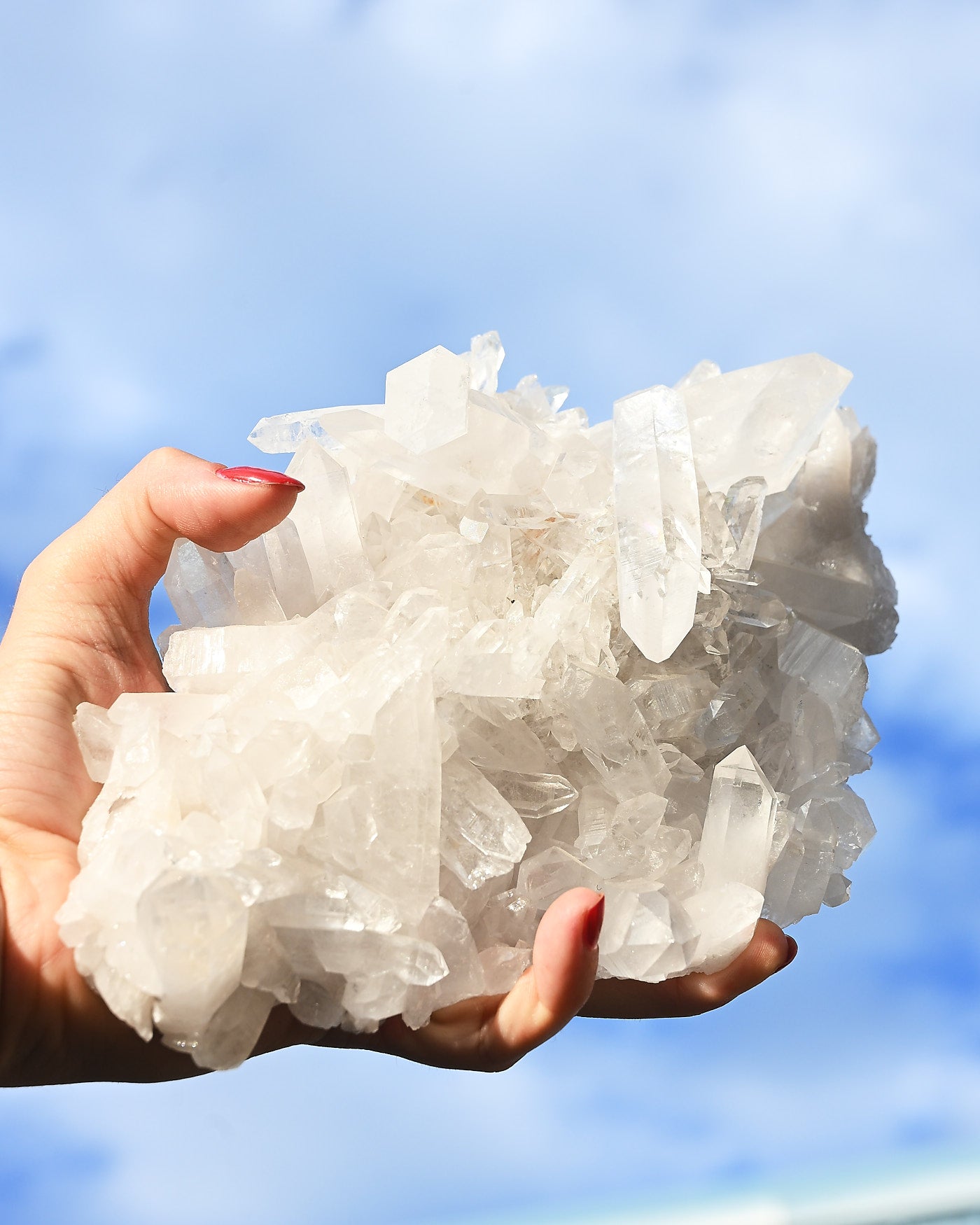 Arkansas Clear Quartz Cluster 2.6 lbs — 8x4x4 inches