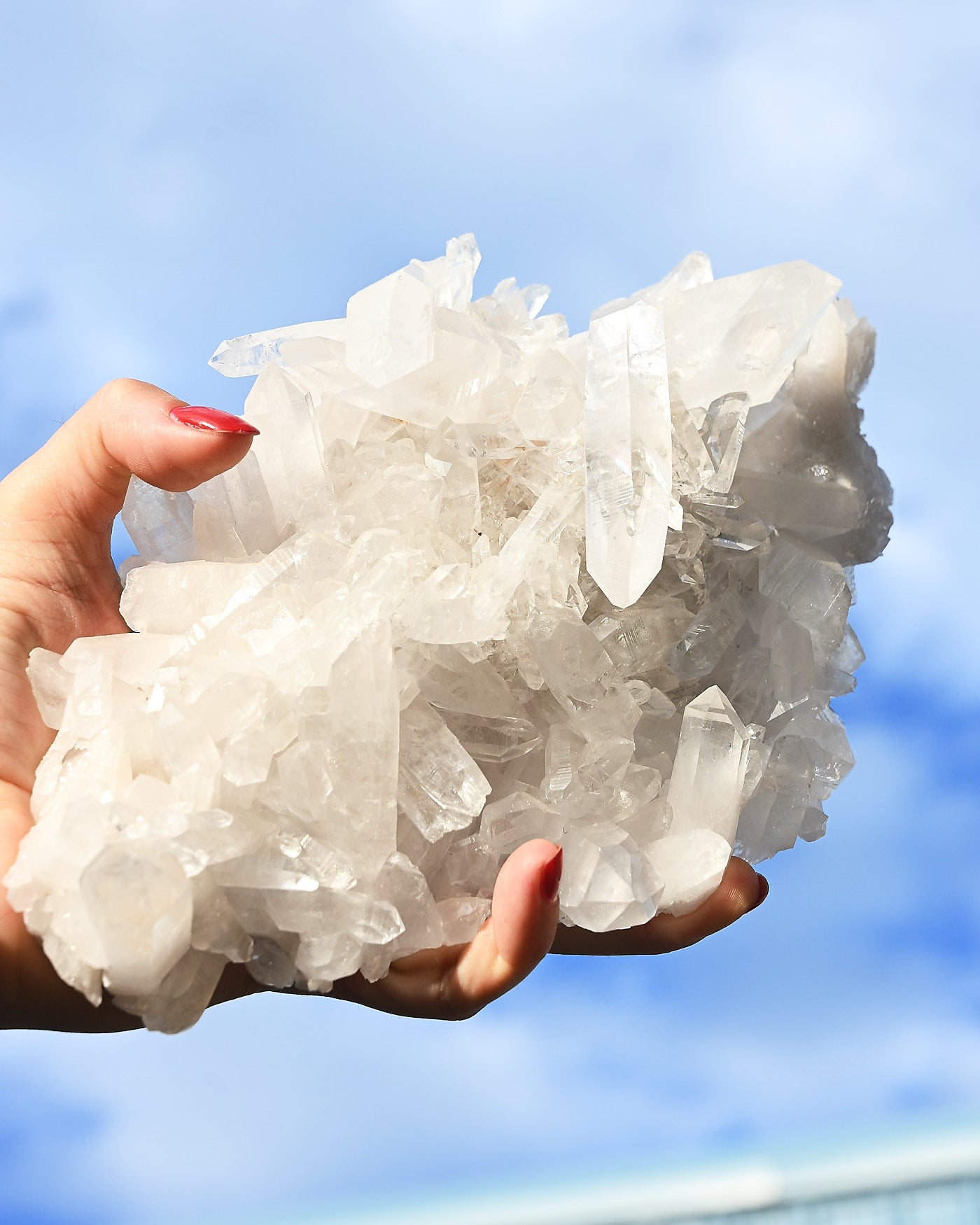 Arkansas Clear Quartz Cluster 2.6 lbs — 8x4x4 inches