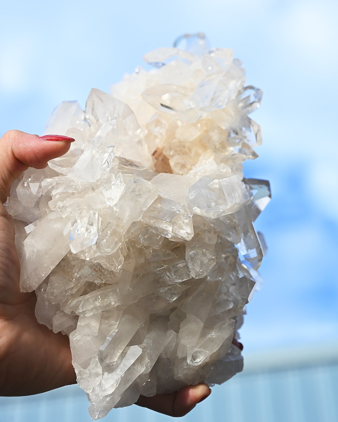 Arkansas Clear Quartz Cluster 4.2 lbs — Fisher Mountain — 8x6x6 inches