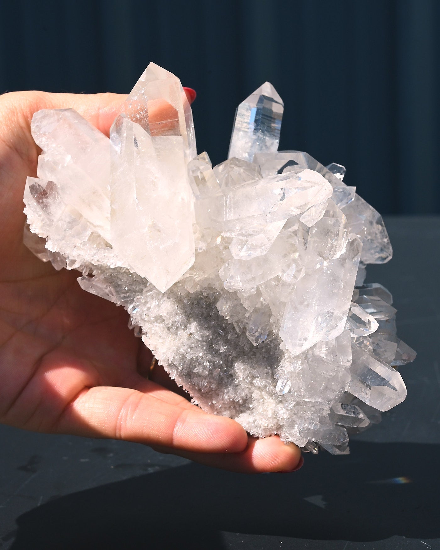 Arkansas Clear Quartz Cluster 1.380 lbs Fisher Mountain