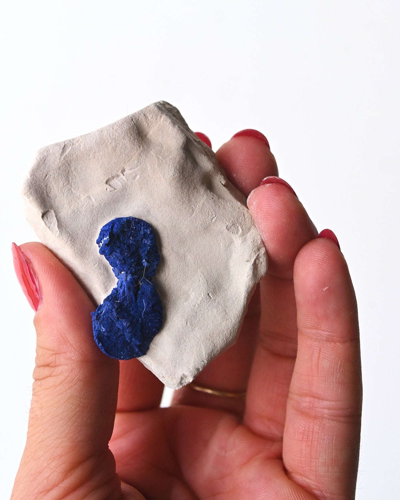 Azurite on Matrix Morocco 36g - vivid blue copper carbonate crystals on white limestone