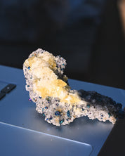 Chalcopyrite on Druzy Quartz Casteel Mine 0.255 lb