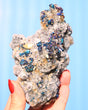 Chalcopyrite on Druzy Quartz 0.755 lb — Casteel Mine