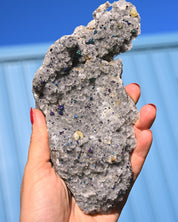 Chalcopyrite on Druzy Quartz Casteel Mine 1.03 lb