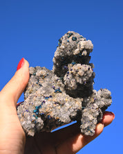 Chalcopyrite on Druzy Quartz Casteel Mine 1.07 lb