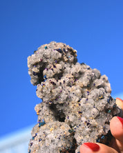 Chalcopyrite on Druzy Quartz Casteel Mine 1.07 lb