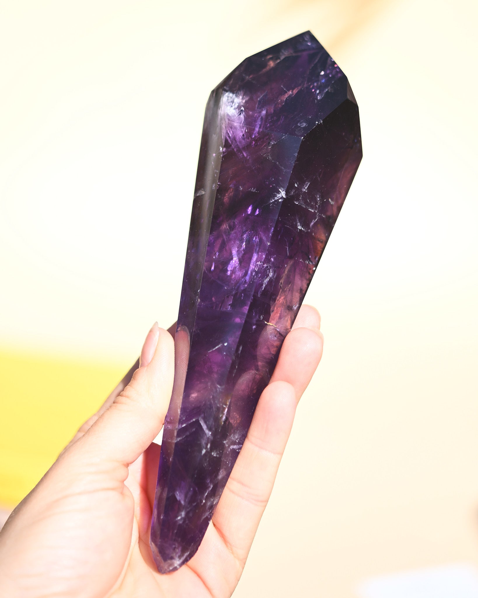 Bahia Amethyst Double Terminated - natural amethyst crystal view 8