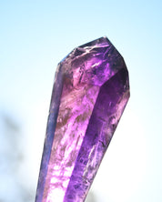 Bahia Amethyst Double Terminated - natural amethyst crystal side view