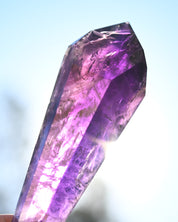 Bahia Amethyst Double Terminated - natural amethyst crystal close up detail