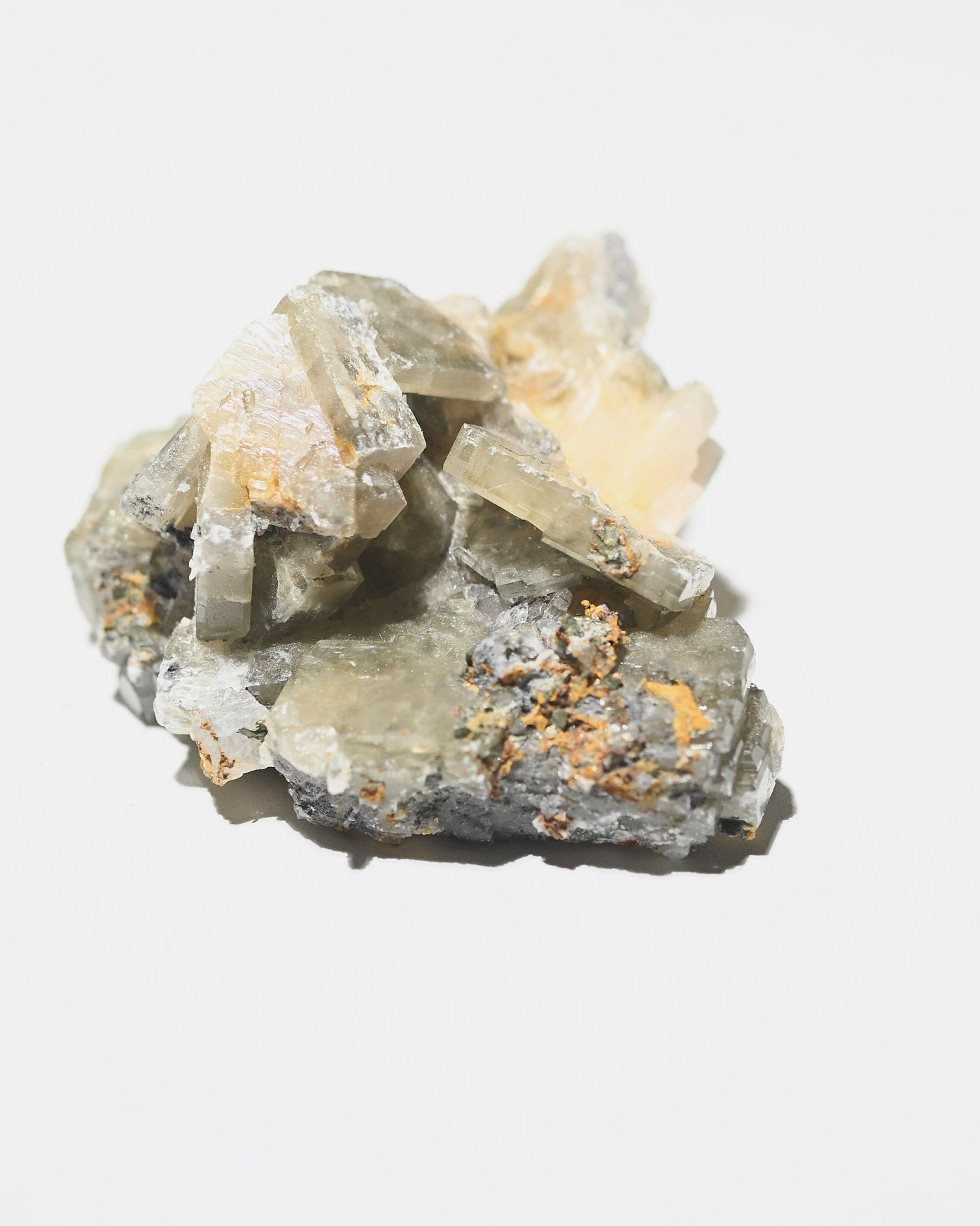 Barite Crystal Cluster Morocco 236g - side angle