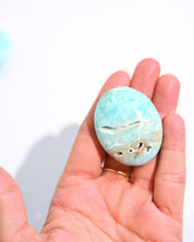 Blue Aragonite Palm Stone