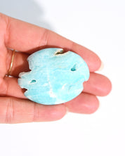 Blue Aragonite Palm Stone