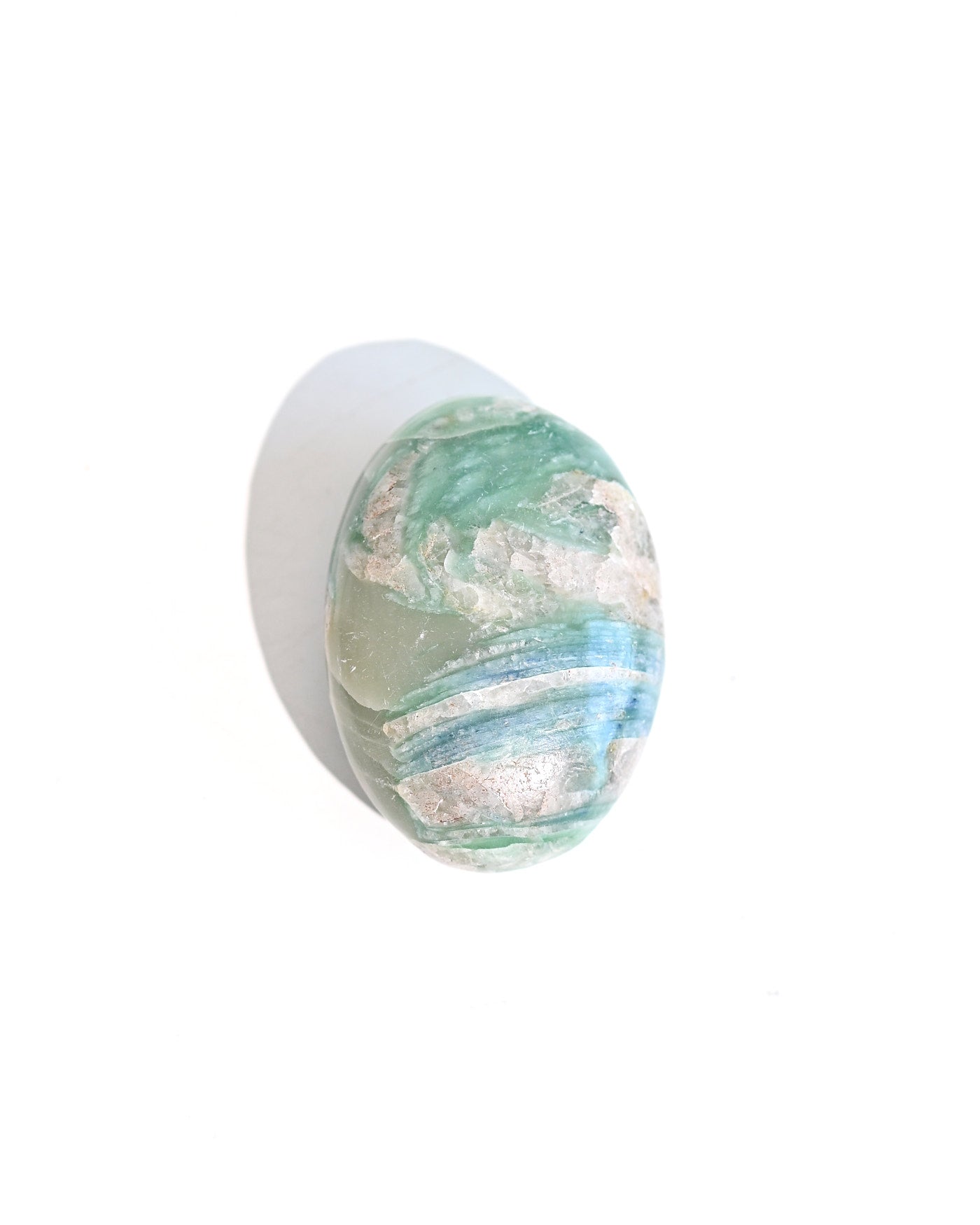 Blue Green Kyanite Palm Stone