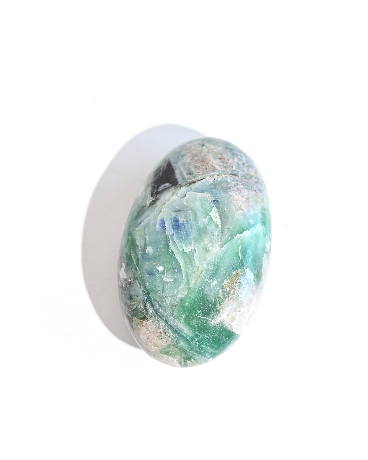 Blue Green Kyanite Palm Stone