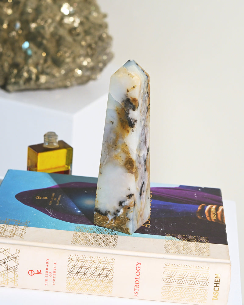 Peruvian Blue Opal Tower 6.5in