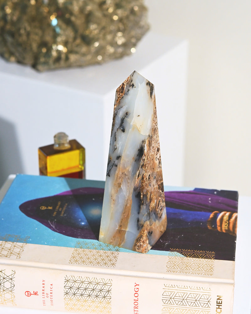 Peruvian Blue Opal Tower 6.5in