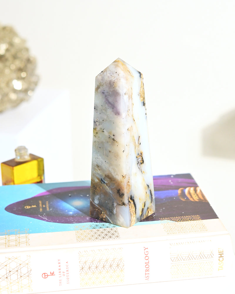 Peruvian Blue Opal Tower 7in