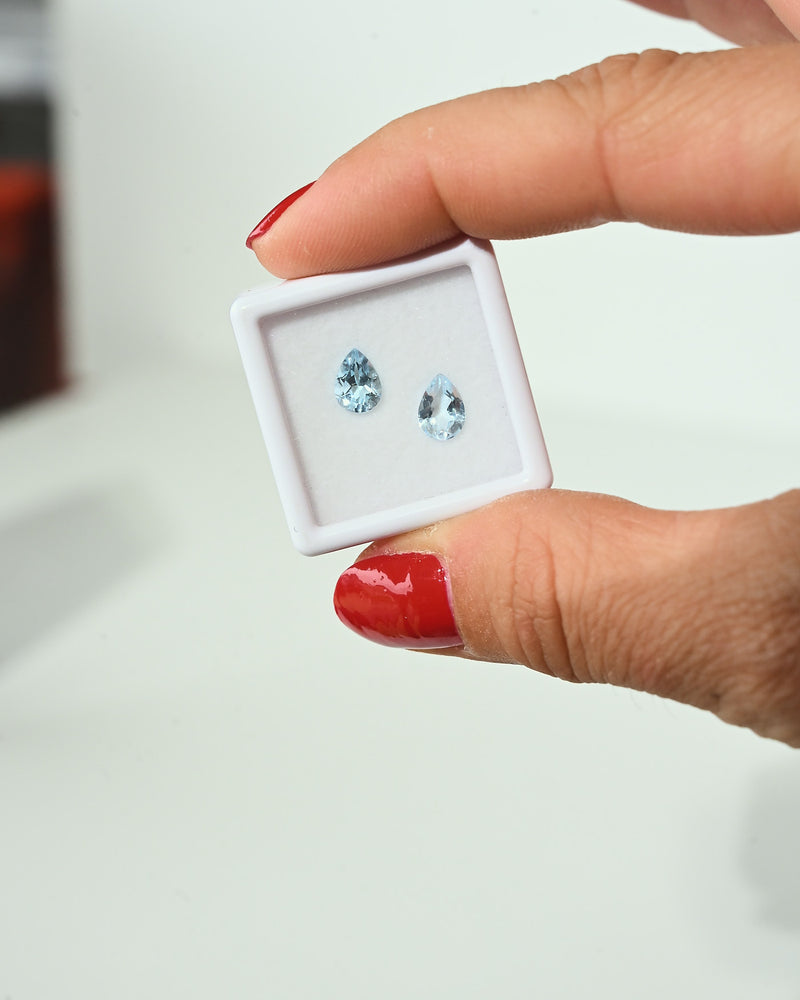 Blue Topaz Loose Gemstone Pair